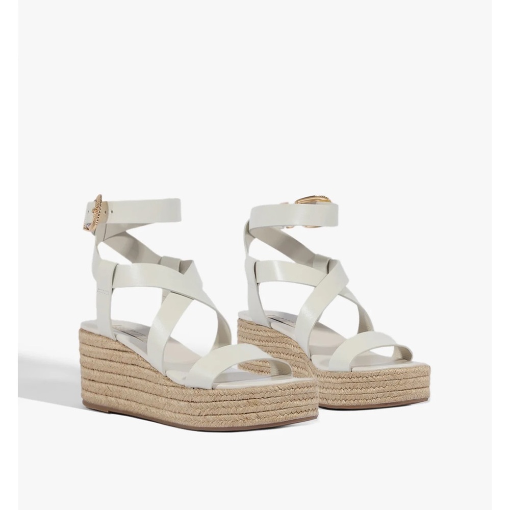 NWT Schutz off-white wedge sandal, size 8